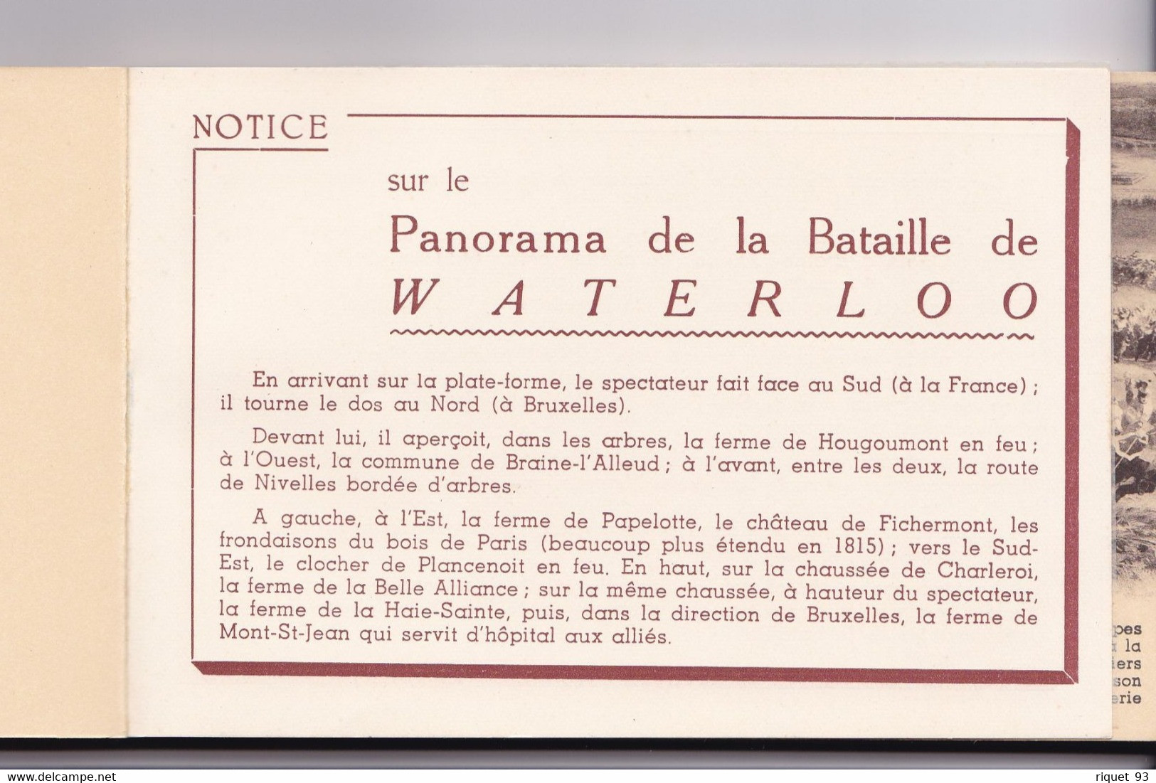 Carnet 12 Vues - Panorama De La Bataille De Waterloo (état Neuf) - Other Wars