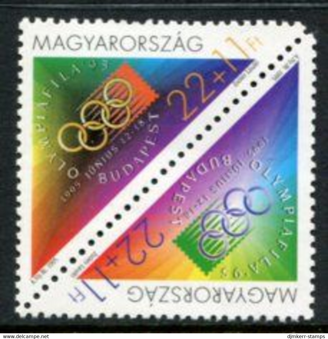 HUNGARY 1995 OLYMPIAFILA Stamp Exhibition MNH / **.  Michel  4347-48 - Nuovi