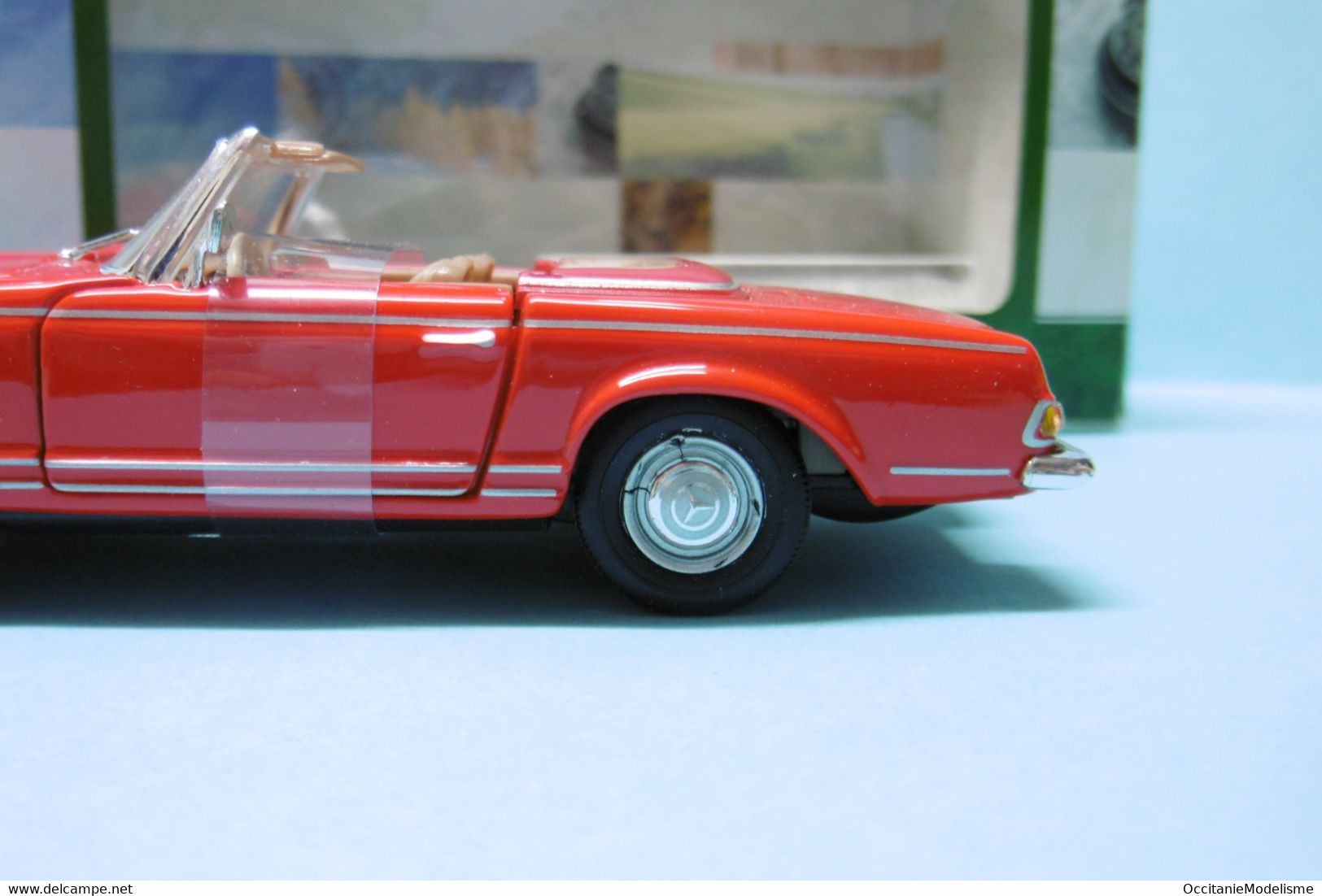 Cararama - MERCEDES BENZ 280 SL Roadster Cabriolet Rouge BO 1/43 - Cararama (Oliex)