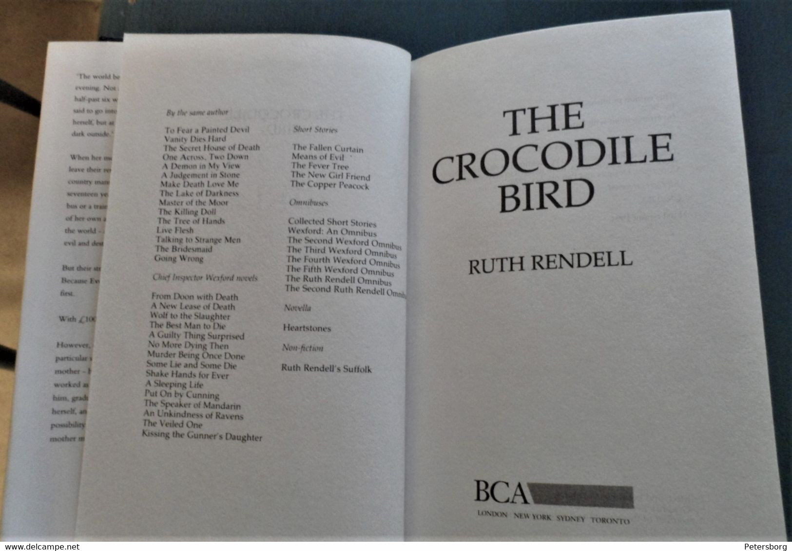 The Crocodile Bird, By Ruth Rendell - Action/ Aventure