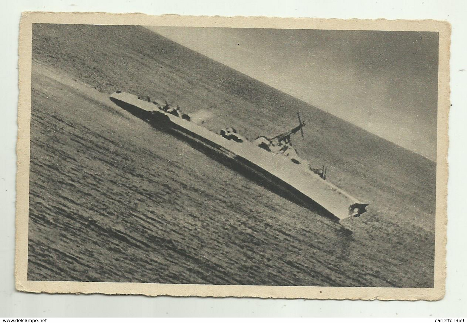 LA NAVE NEMICA COLPITA DAI SILURANTI ITALIANI...... - FOTOGRAFIE DELLA R.AERONAUTICA - NV   FP - Guerre 1939-45