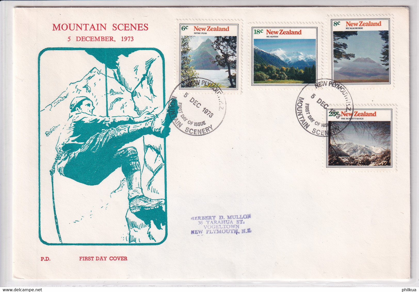 633-636 FDC Gelaufen Nach New Playmouth NZ - Covers & Documents