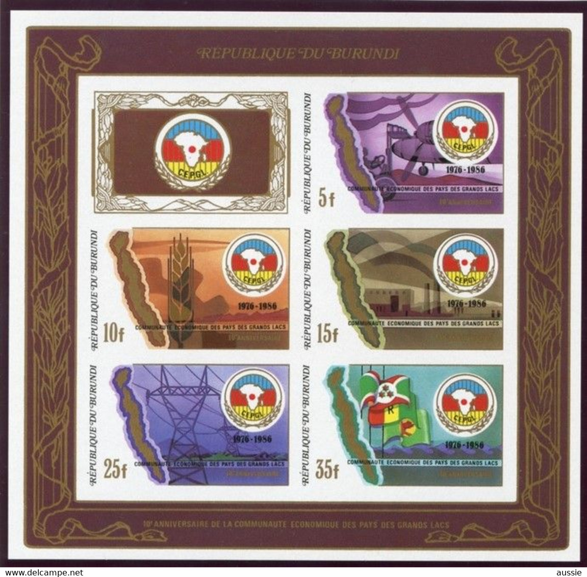 Burundi 1987 OBCn° Bloc 123A *** MNH Cote 85 Euro - Blocchi & Foglietti