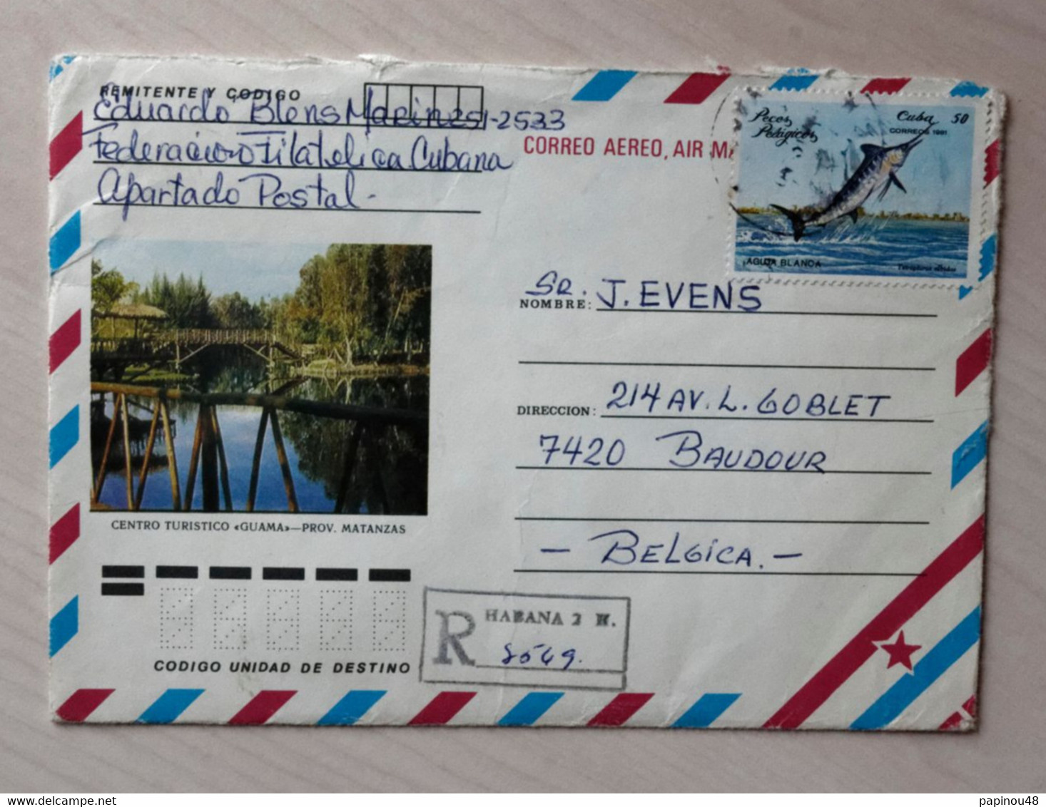 Enveloppe D'un Courrier De 1981 Provenant De Cuba - Storia Postale