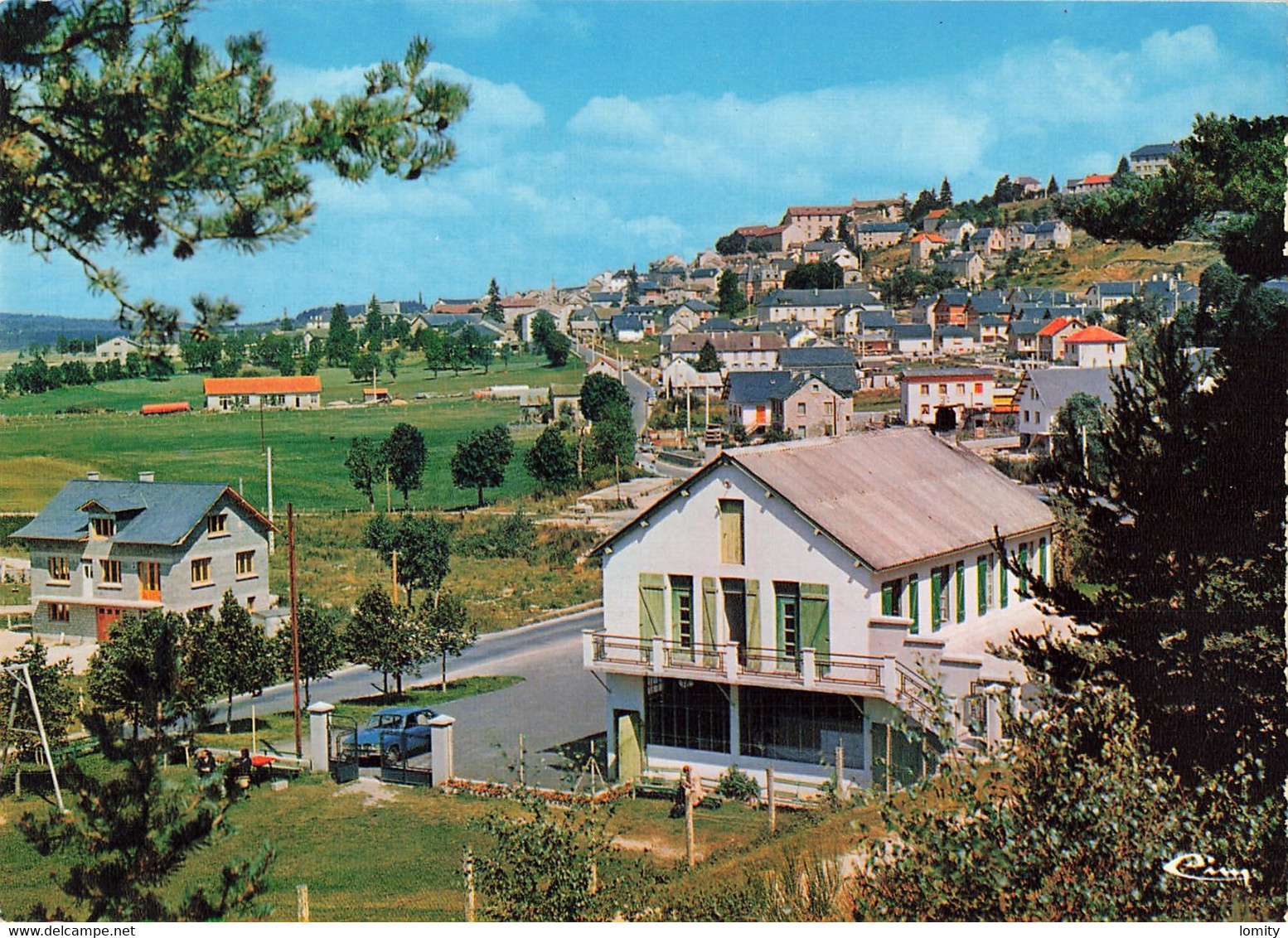 & 48 St Saint Alban Sur Limagnole Vue Sur La Ville Annexe Hotel Du Centre Au Pont De Baffie Cachet 1986 - Saint Alban Sur Limagnole