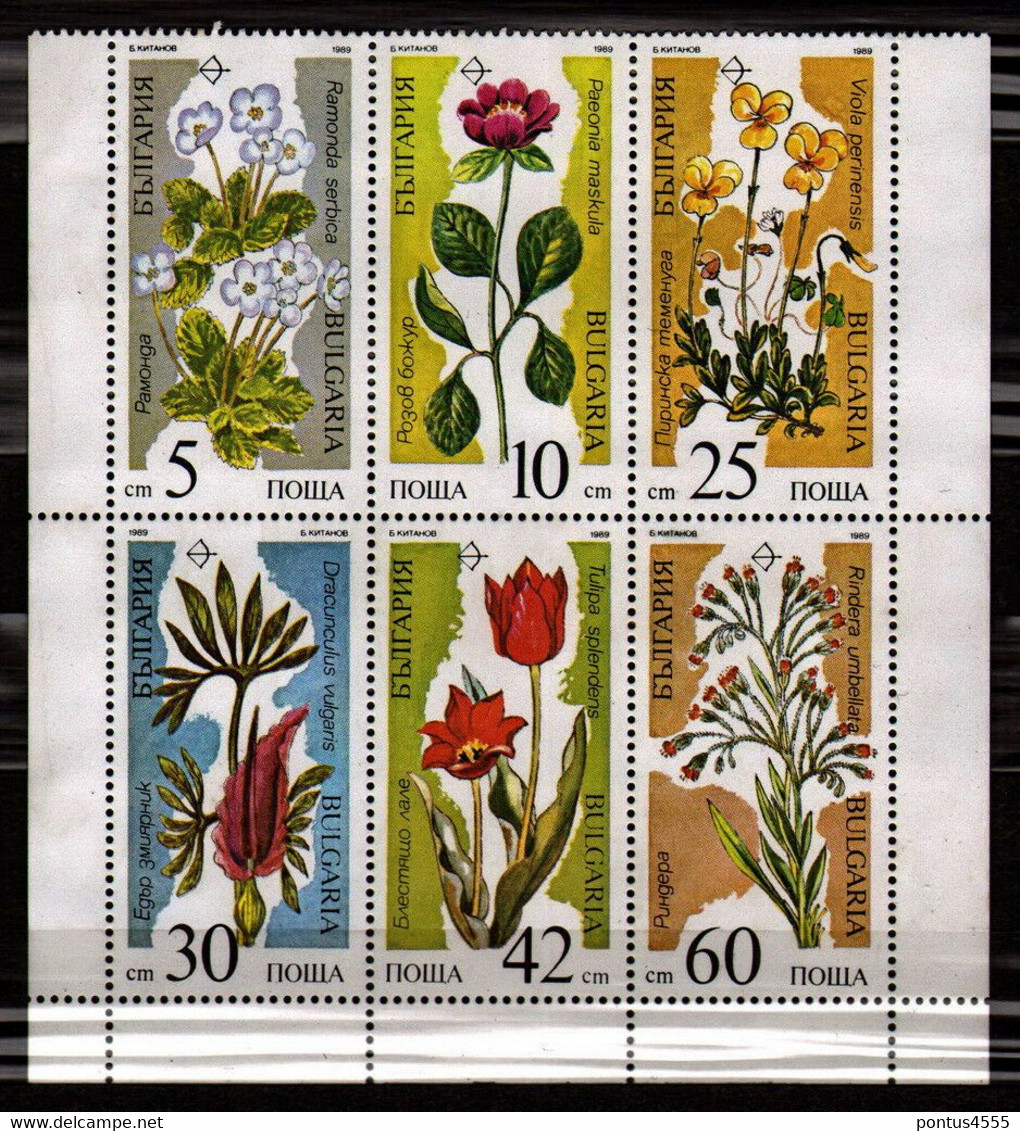 Bulgaria 1989 Mi 3735-3740 Endangered Plants - MLH - Autres & Non Classés