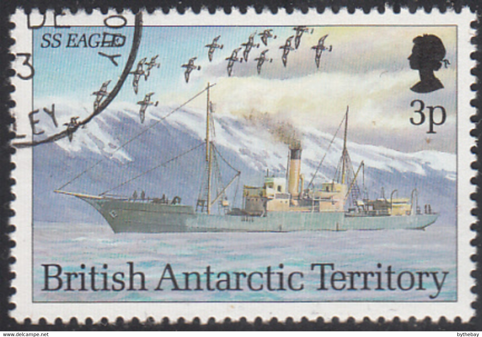 British Antarctic Territory 1993 Used Sc #204 3p SS Eagle Research Ships - Gebraucht