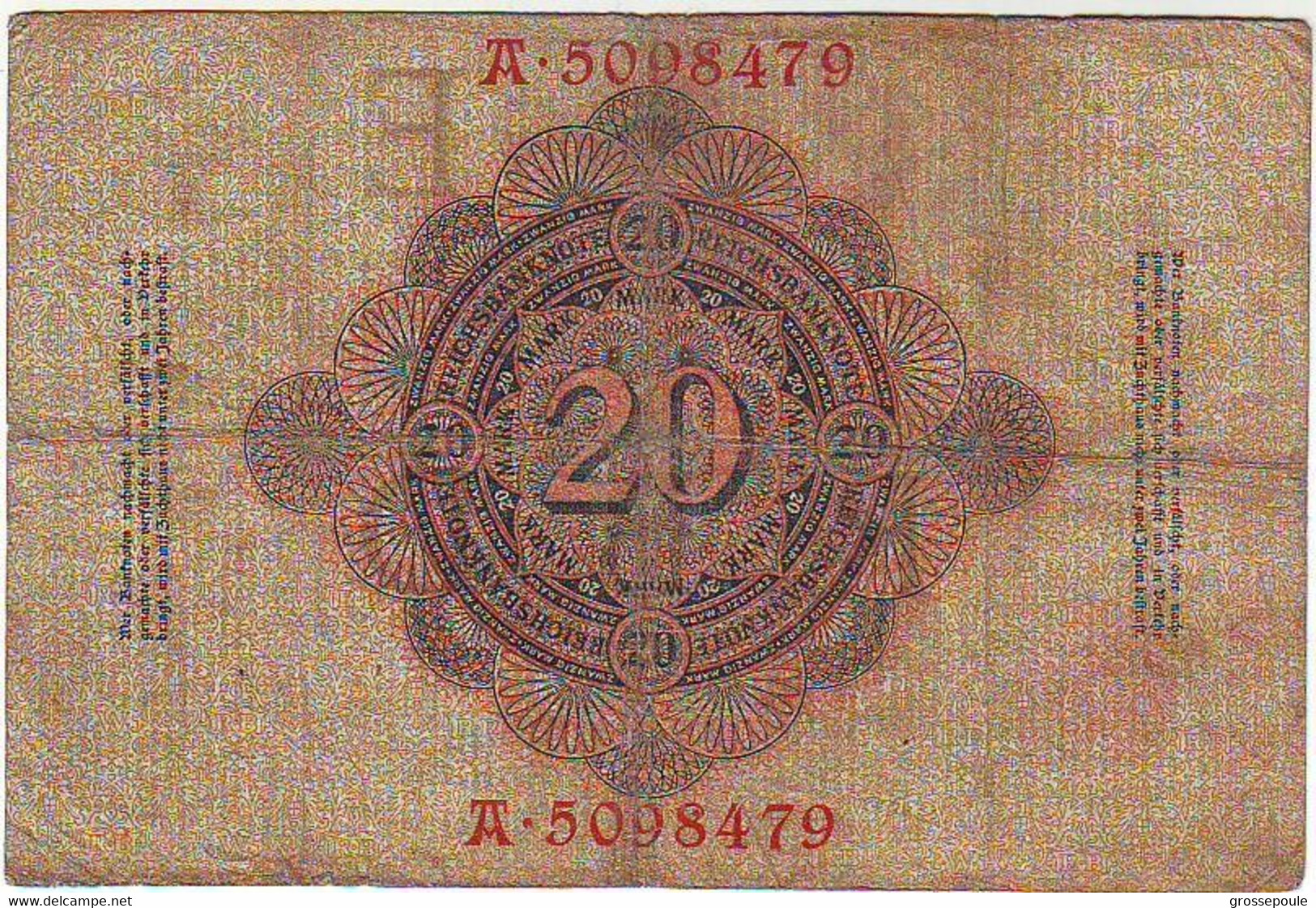 ALLEMAGNE - Germany - Reichsbanknote - 20 Marks 8 JUIN 1907 - RARE - TTB - 20 Mark