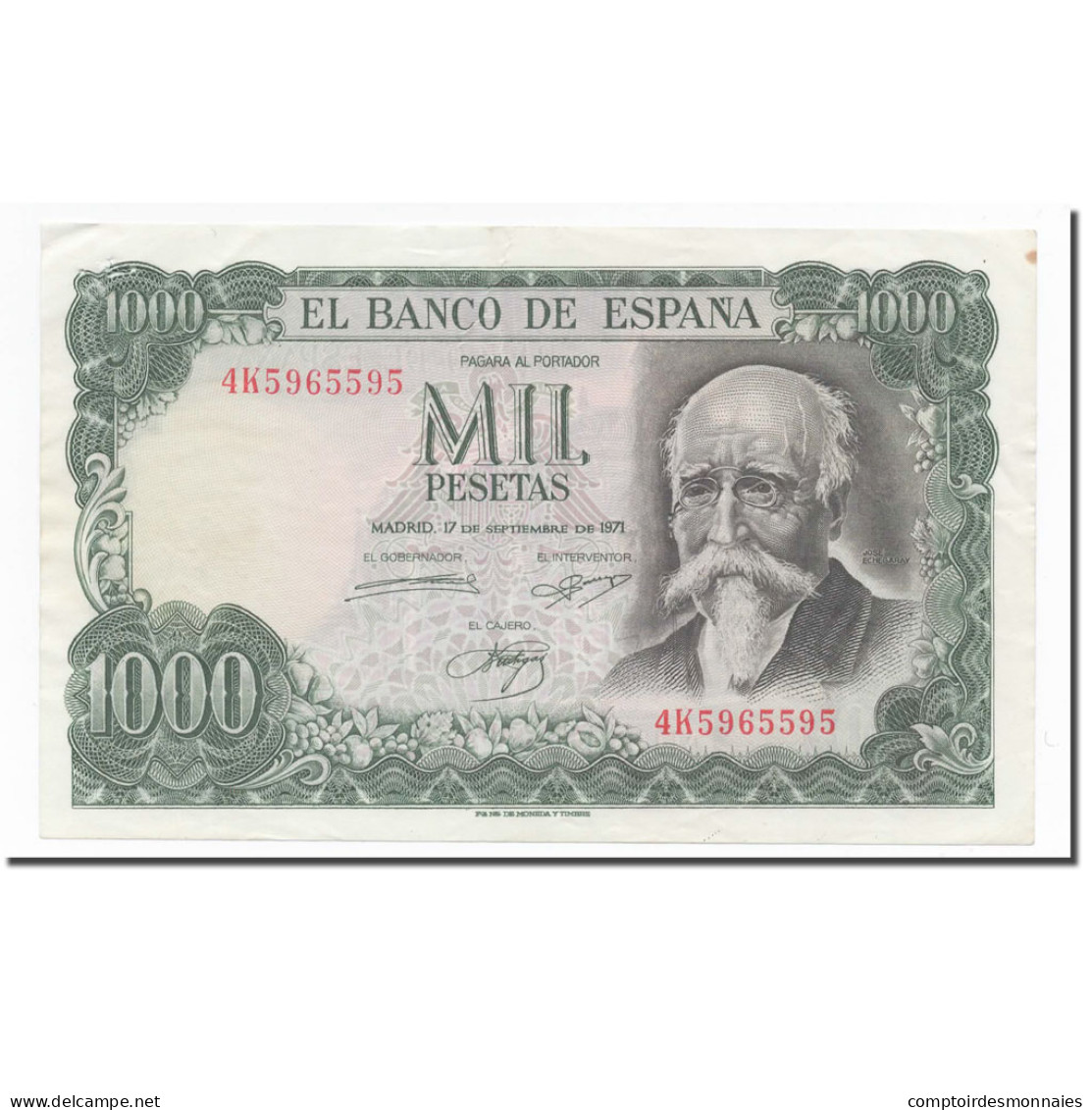 Billet, Espagne, 1000 Pesetas, 1971, 1971-09-17, KM:154, SUP - 1000 Pesetas