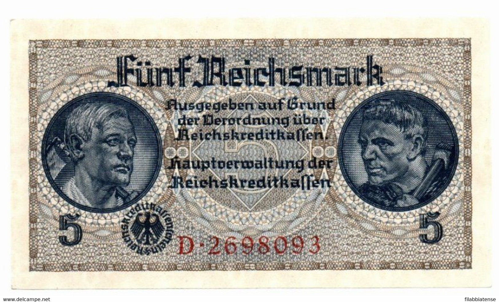 Germania - 5 Mark 1940 - Occupazioni    ++++++ - 5 Reichsmark