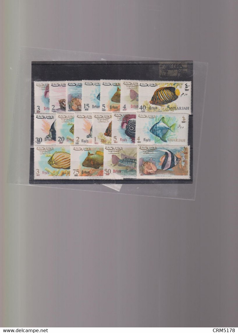 SHARJAH-Poissons-mer Chaude-TP SERIE COMPLETE-TP N° 149/165 XX MNH   17 TP 1966 - Neufs