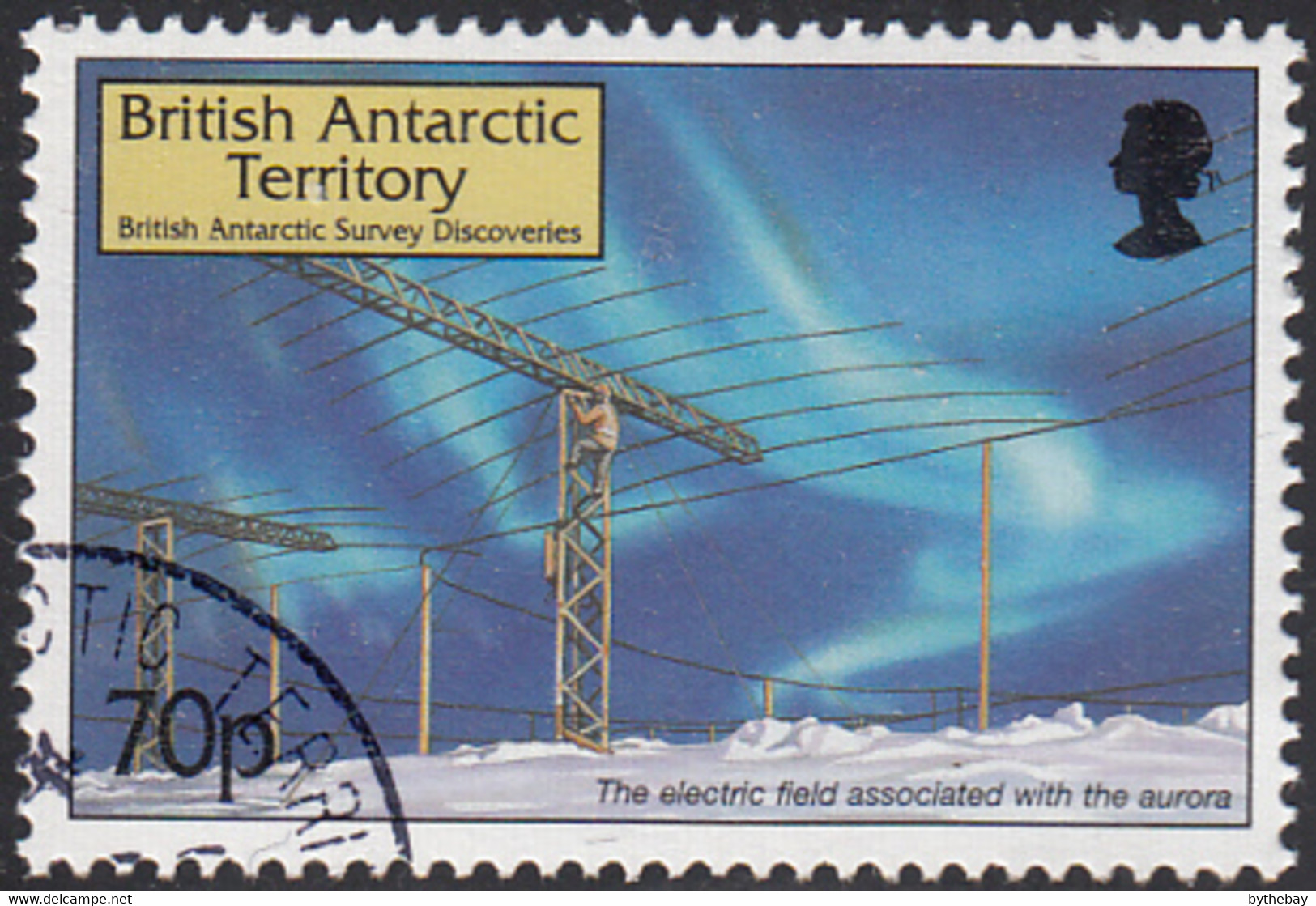 British Antarctic Territory 1999 Used Sc #284 70p Aurora Electric Field - Gebraucht