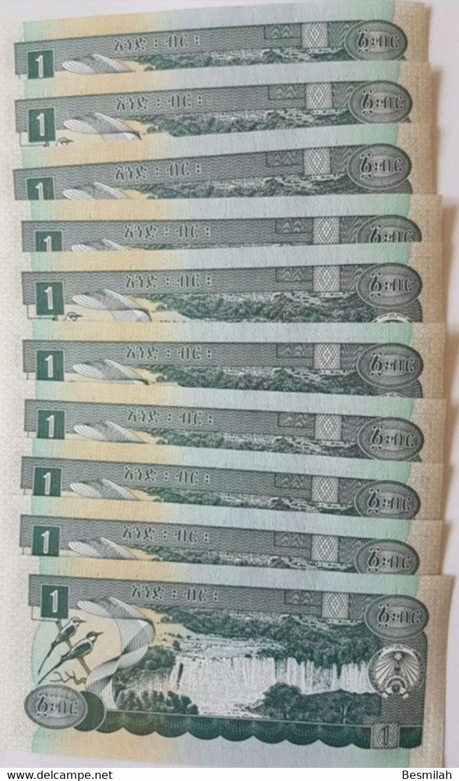 Ethiopia 1 Birr 1991 P-41 UNC Ten Pieces From A Bundle = 10 Birrs - Aethiopien