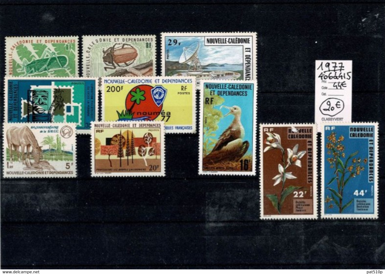 NOUVELLE CALEDONIE 1977 N°406 à N°415 NEUFS** - Années Complètes