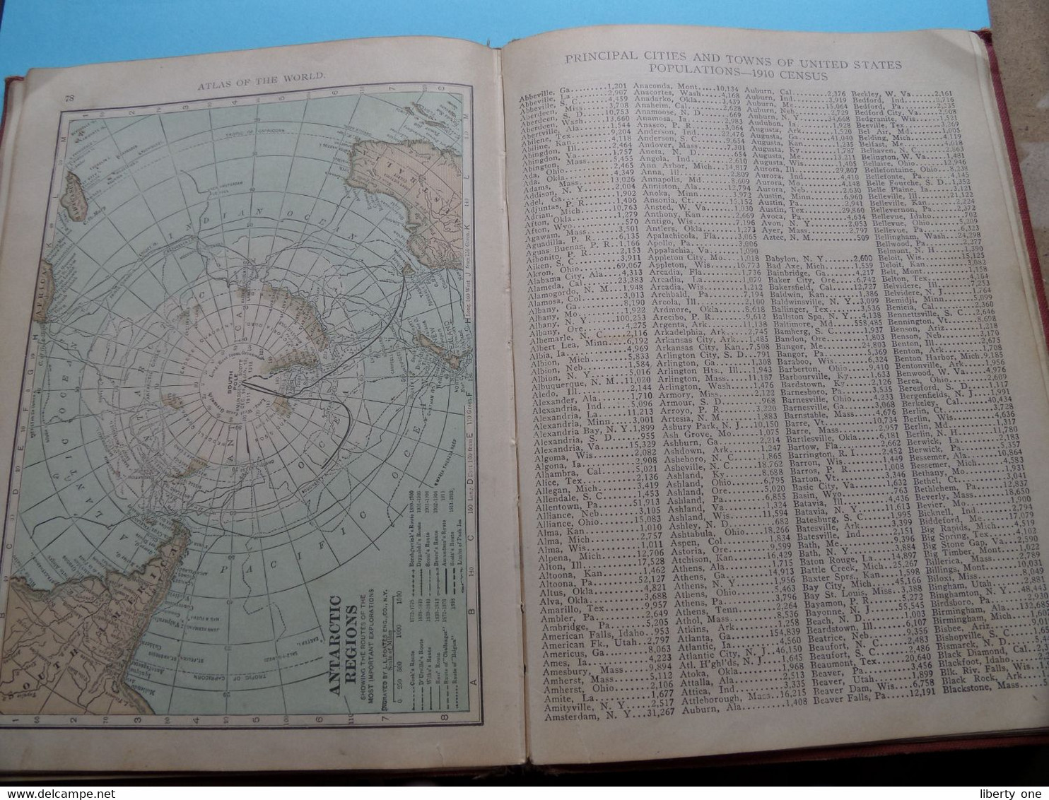L.L. POATES & C°'s - HANDY ATLAS of the WORLD - Copyright 1914 By Poates N.Y. ( See/voir Photoscans ) Pag. 78 + Index !