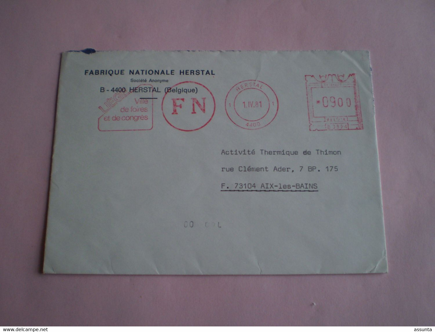 EMA  Fabrique Nationale FN HERSTAL, Belgique - Postmark Collection