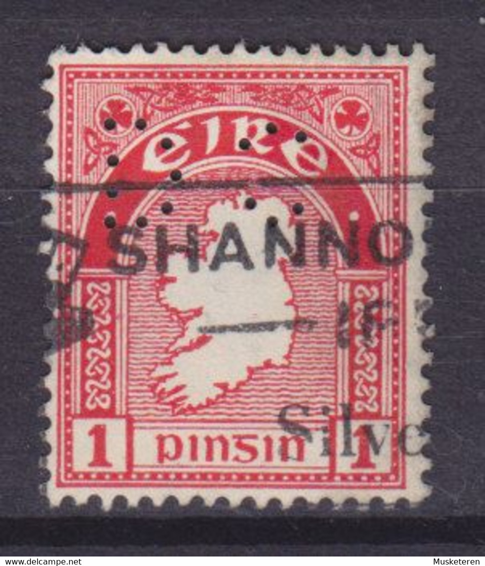 Ireland Perfin Perforé Lochung 'DC' ERROR Variety Missing Pinhole I 'C' (2 Scans) - Imperforates, Proofs & Errors