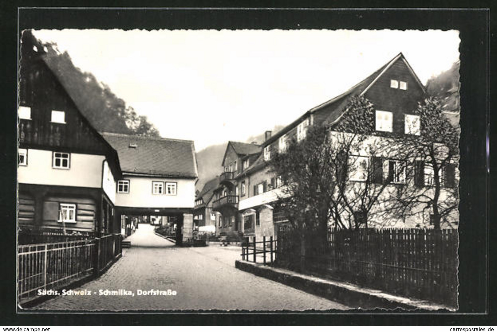 AK Schmilka /Sächs. Schweiz, Partie In Der Dorfstrasse - Schmilka