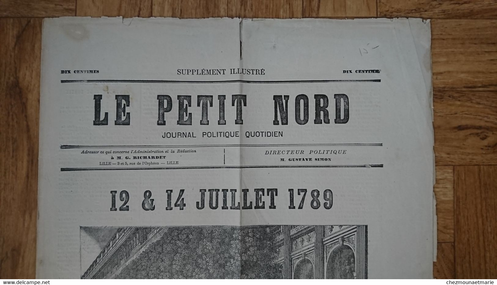 LE PETIT NORD JOURNAL POLITIQUE - SUPPLEMENT SUR LE 12 ET 14 JUILLET 1789 - Non Classificati