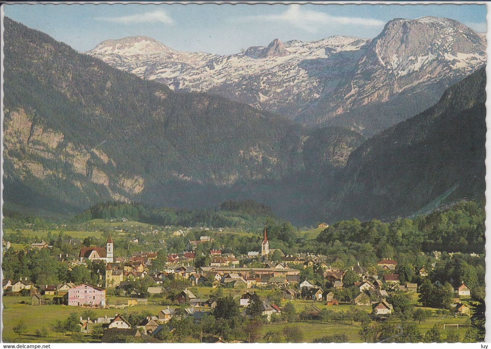 BAD GOISERN, Kurort Im Salzkammergut, Panorama, Krippenstein ( Dachstein Gruppe ) Im Hintergrund - Bad Goisern