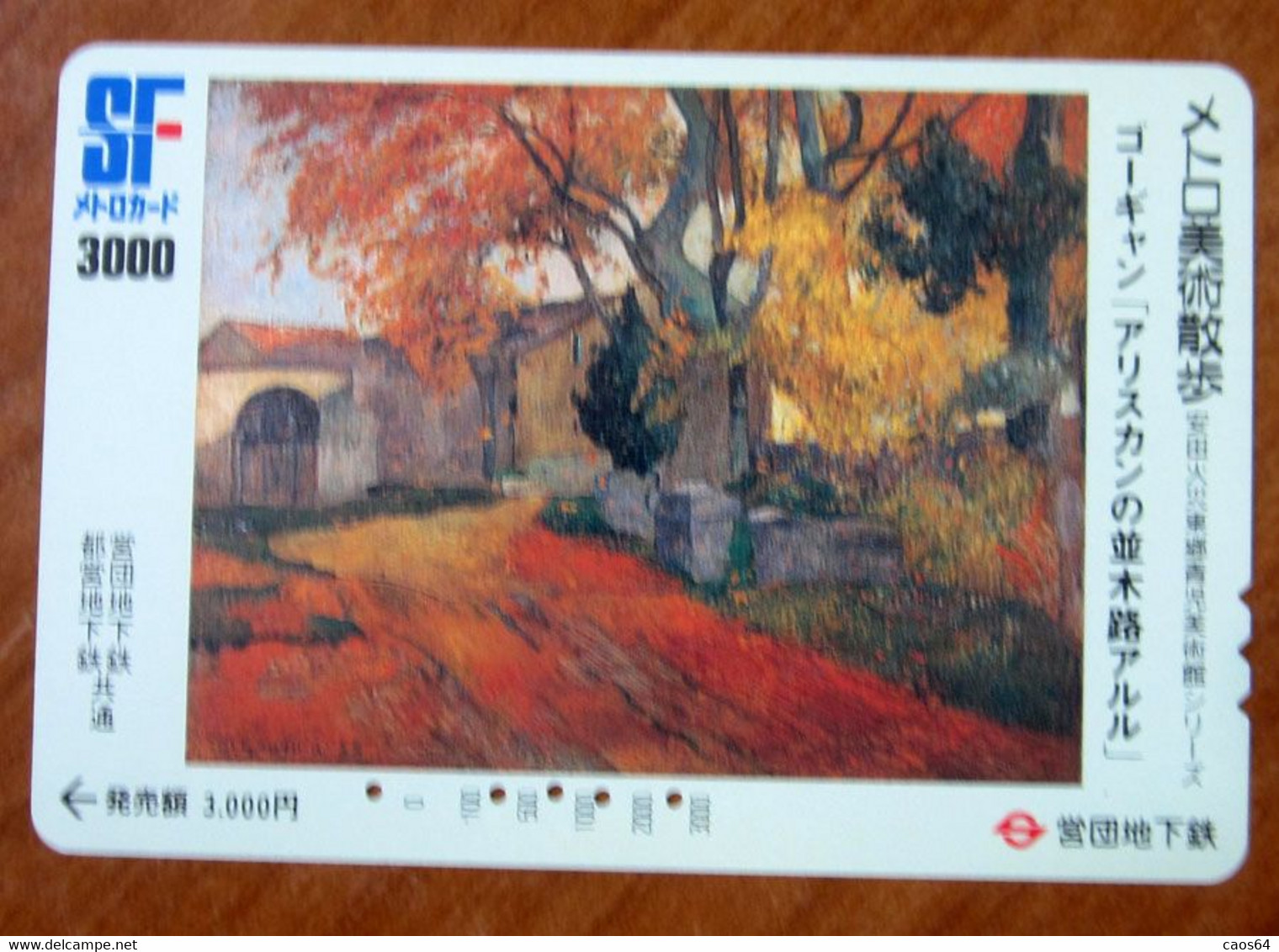 GIAPPONE Ticket Biglietto Treni Metro Bus - Arte Painting  Railway SF Card 3000 ¥ - Usato - World