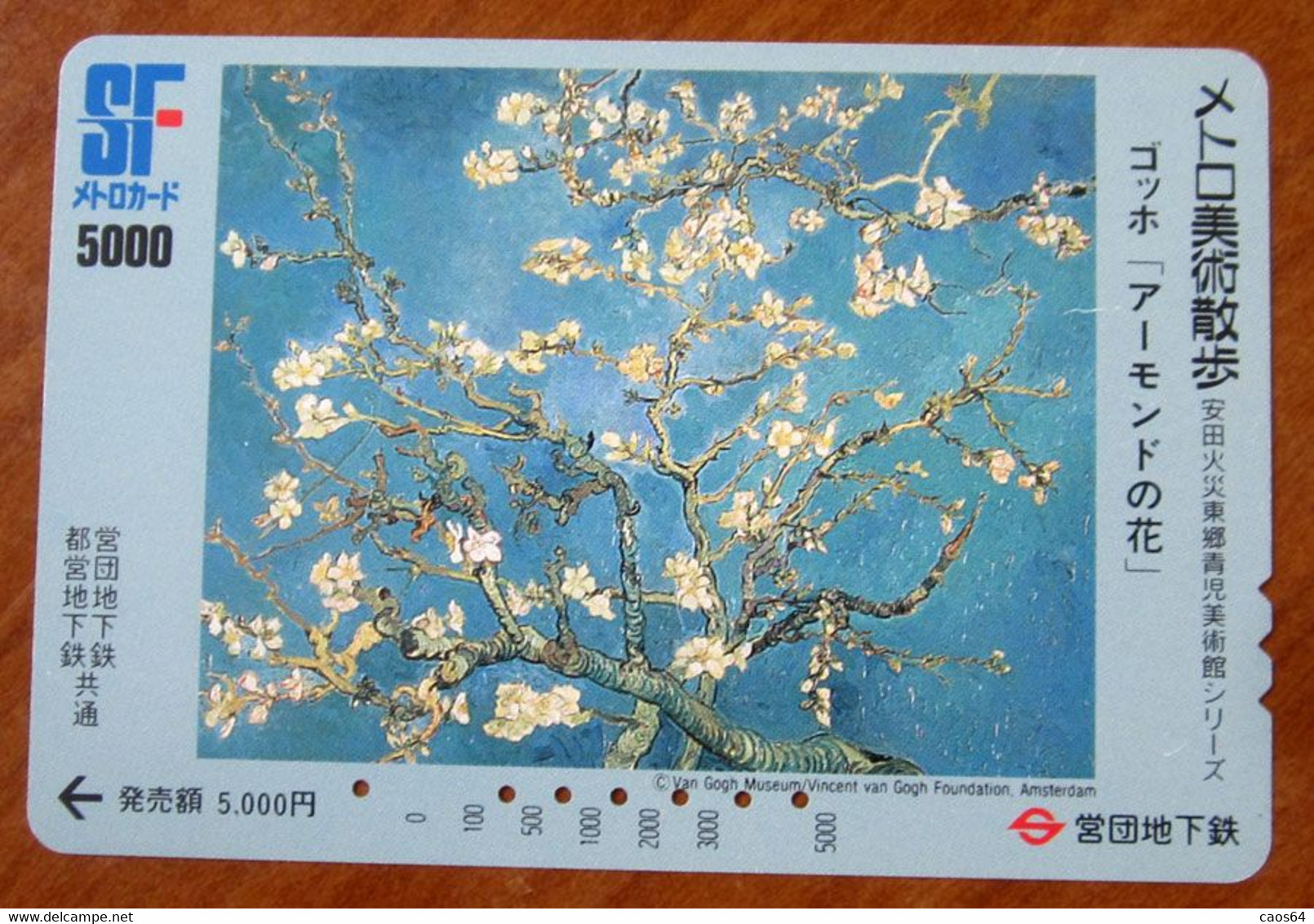 GIAPPONE Ticket Biglietto Treni Metro Bus - Arte Fiori Painting  Railway SF Card 5000 ¥ - Usato - Monde