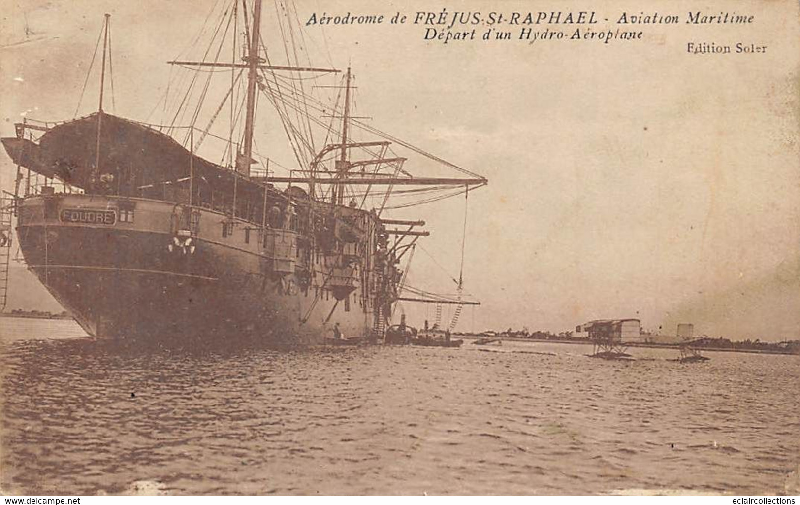 Fréjus-St Raphaël       83        Aviation Maritime - Départ D'un Hydro- Aéroplane          (voir Scan) - Frejus