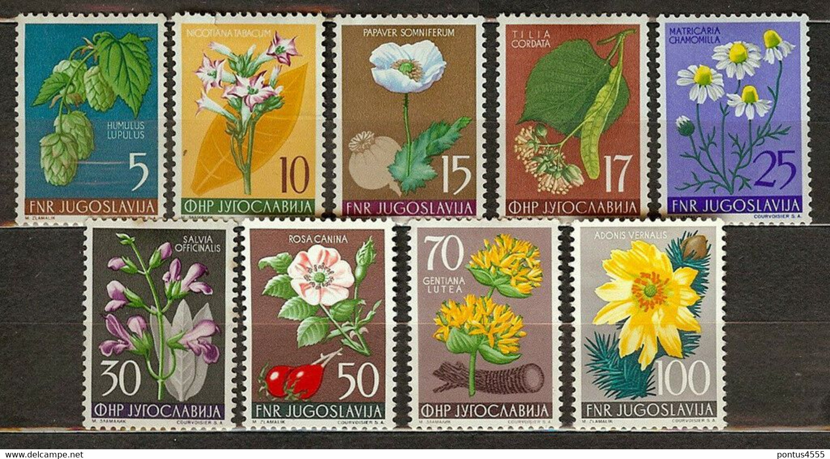 Yugoslavia 1955 Mi 765-773 Flora - NG - Sonstige & Ohne Zuordnung