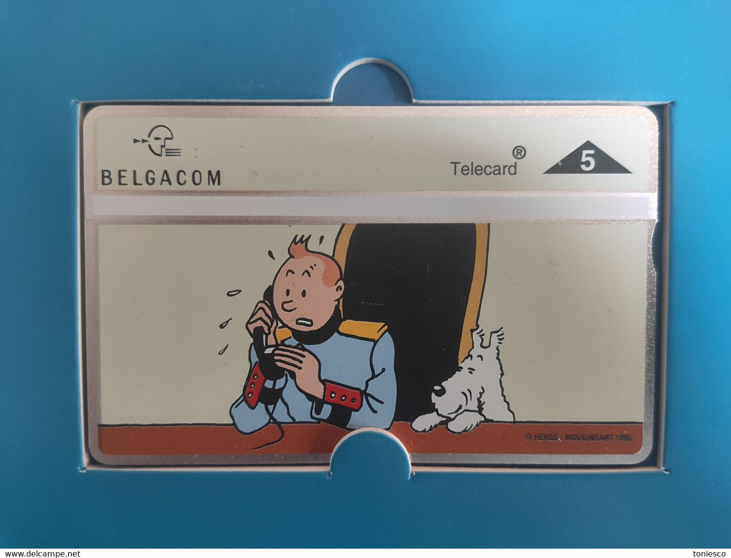 FOLDER CON LA 3ª TARJETA TELEFONICA DE "TINTIN" - BELGICA - Ohne Zuordnung