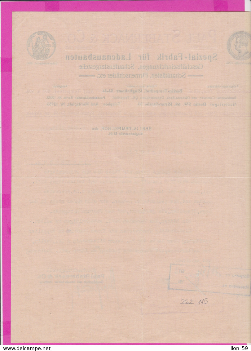 262115 / Germany 1914 Berlin - Paul Stabernack & Co. Spezialfabrik Für Ladeneinbauten , Geschäftseinrichtungen - Straßenhandel Und Kleingewerbe