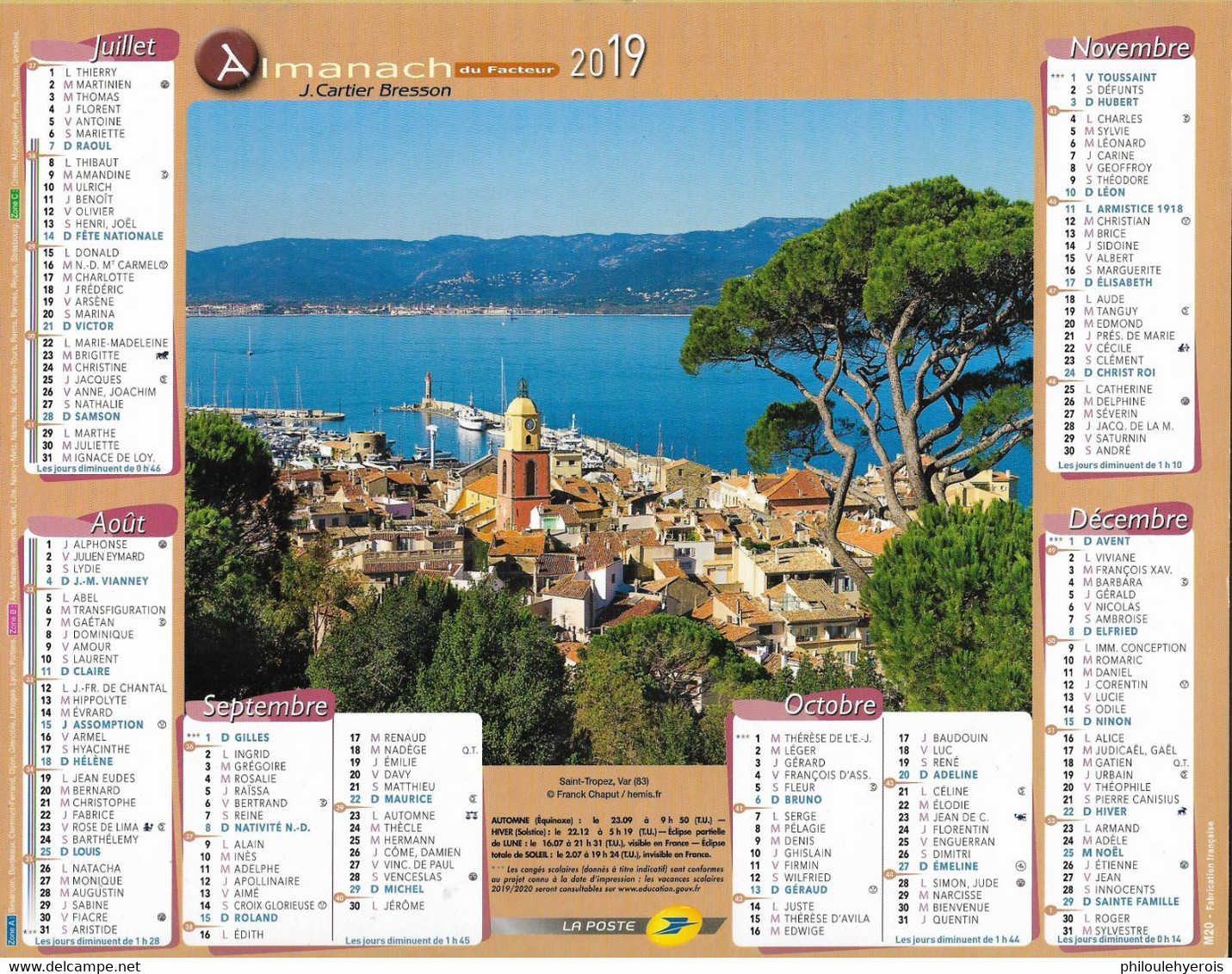 CALENDRIER 2019  SAINT TROPEZ ET GRIGNAN - Groot Formaat: 2001-...