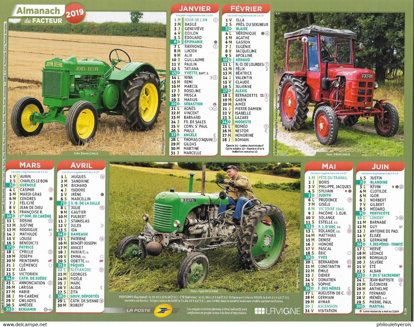 CALENDRIER 2019  TRACTEURS - Groot Formaat: 2001-...