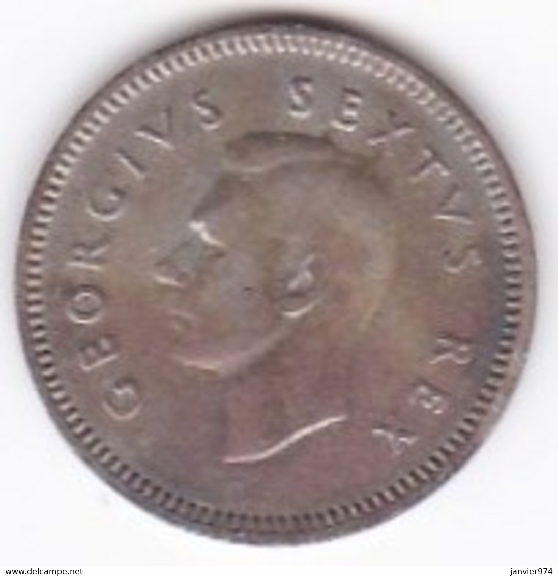 South Africa 3 Pence 1952, George VI , En Argent. KM# 35.2 - Sudáfrica