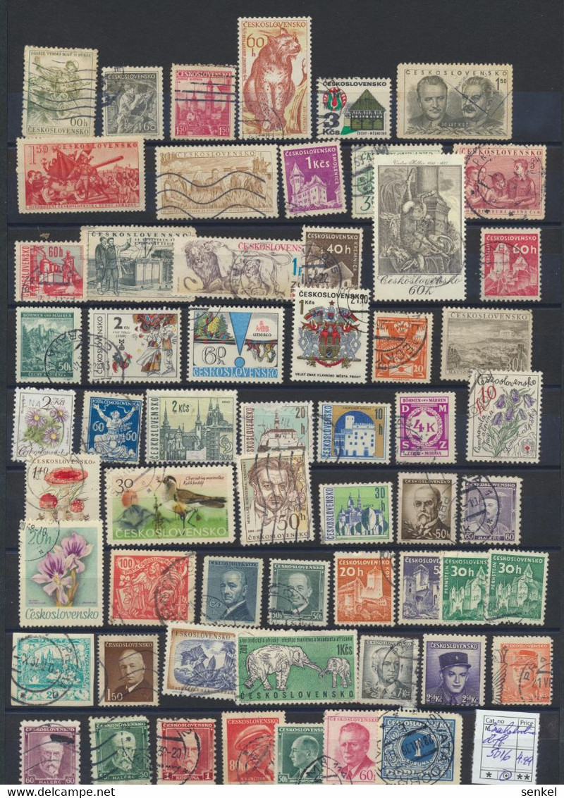 5016 Czechoslovakia Tschechoslowakia Set Of Different Stamps Used - Other & Unclassified