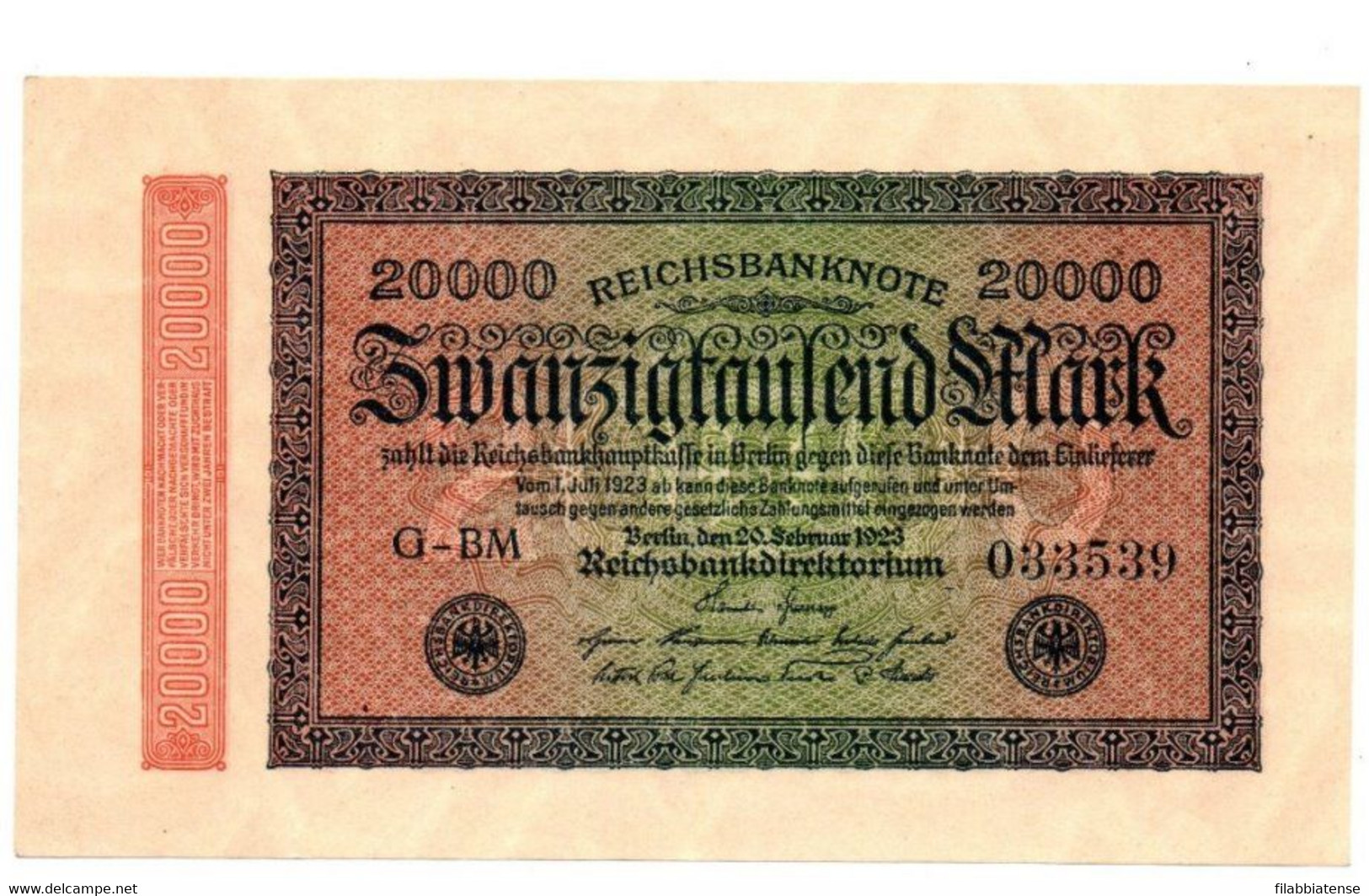 1923 - Germania 20.000 Mark - 20000 Mark