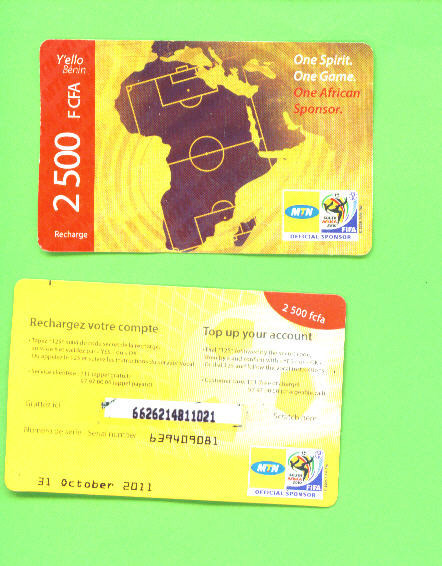 BENIN - Remote Phonecard As Scan - Benin