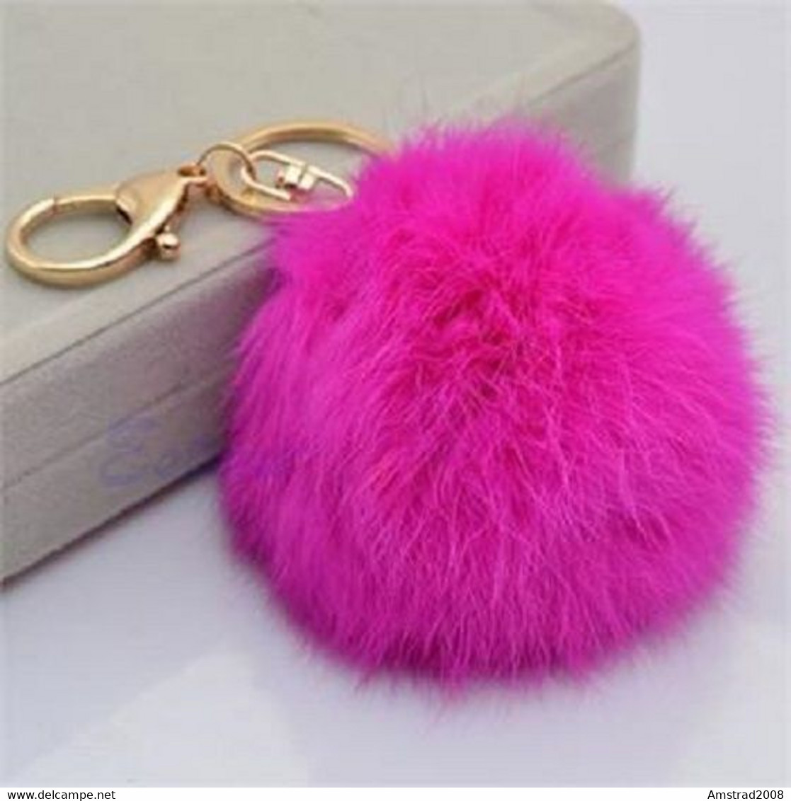 PORTACHIAVI POMPON FUCSIA  MORBIDO ANTISTRESS KEY-RING B4 - Otros & Sin Clasificación