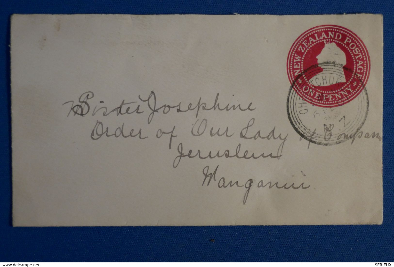 S19  NEW ZEALAND BELLE LETTRE 1901 POUR JERULSEM    + AFFRANCHISSEMENT INTERESSANT - Lettres & Documents