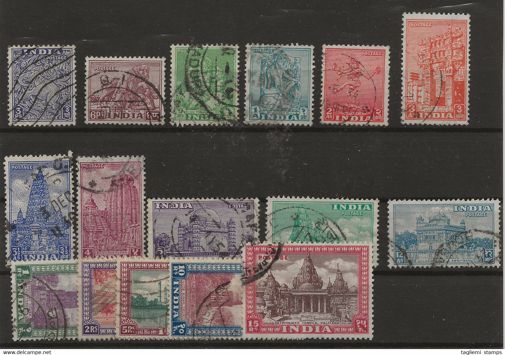 India, 1949, SG 309 - 324, Complete Set Of 16, Used - Gebraucht