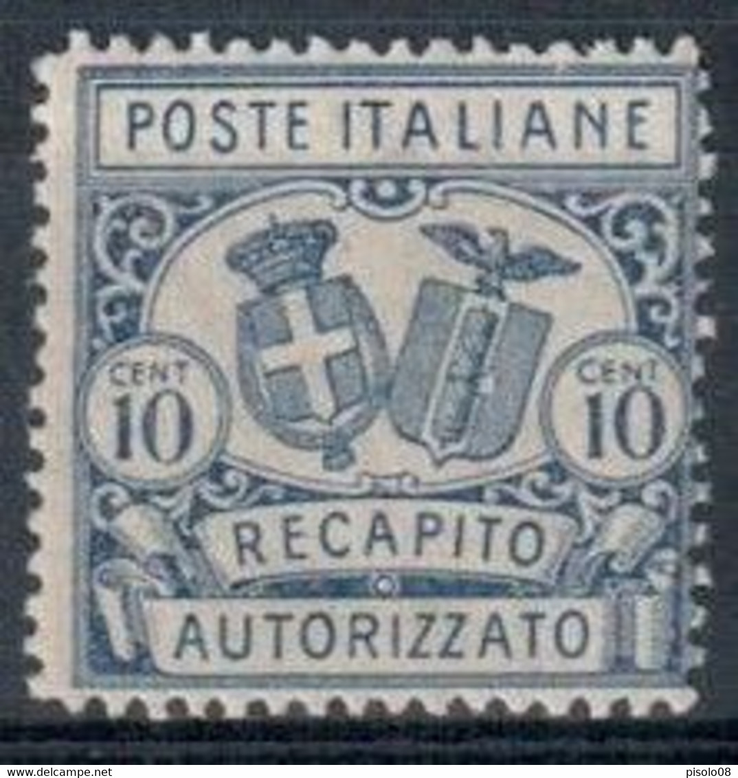 REGNO 1928 RECAPITO AUTORIZZATO DENT. 11 SASSONE N. 1 ** MNH - Rohrpost