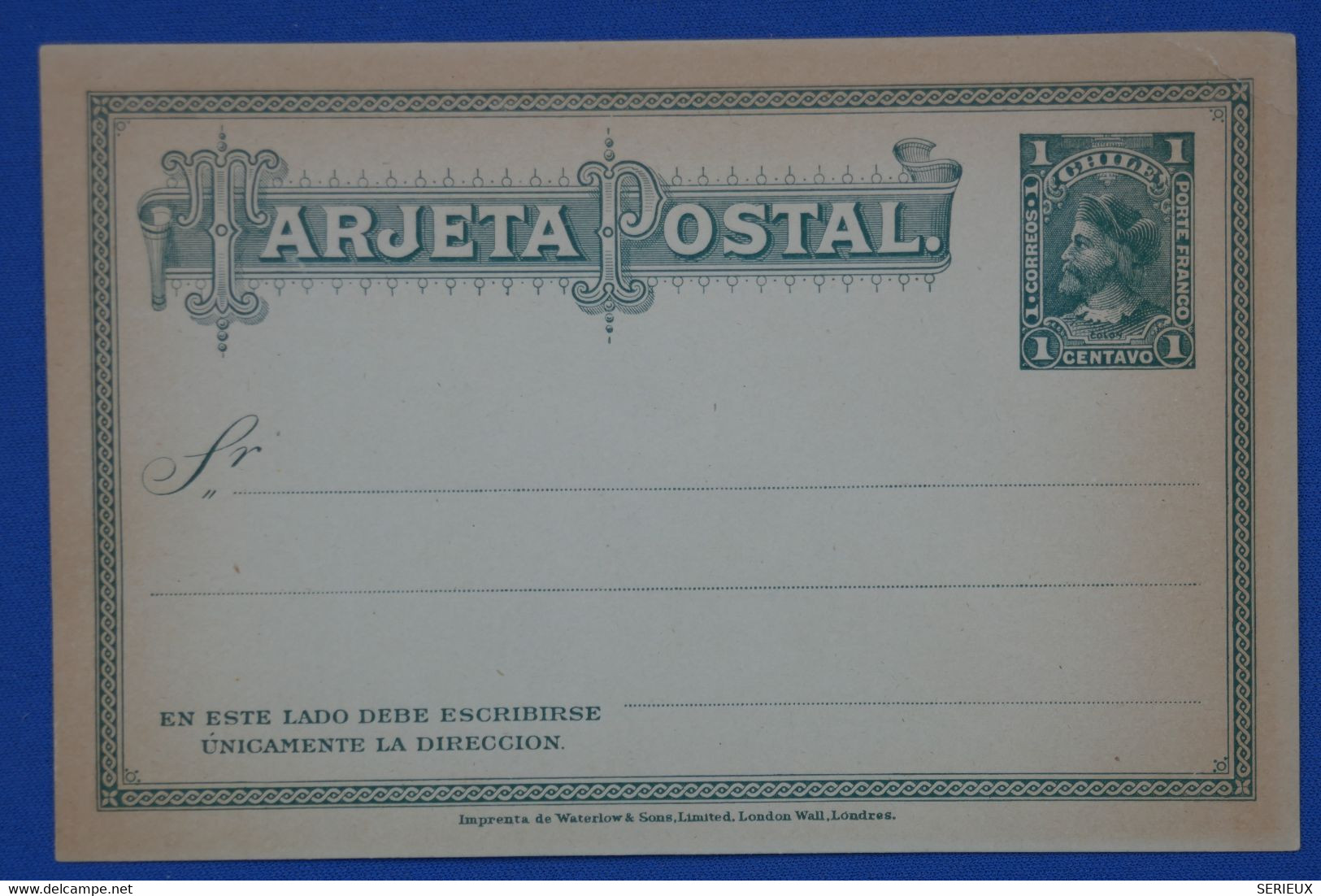 S20 CHILE BELLE CARTE ASSEZ RARE  1900 NON VOYAGEE . TARJETA POSTAL + INTERESSANT - Chili