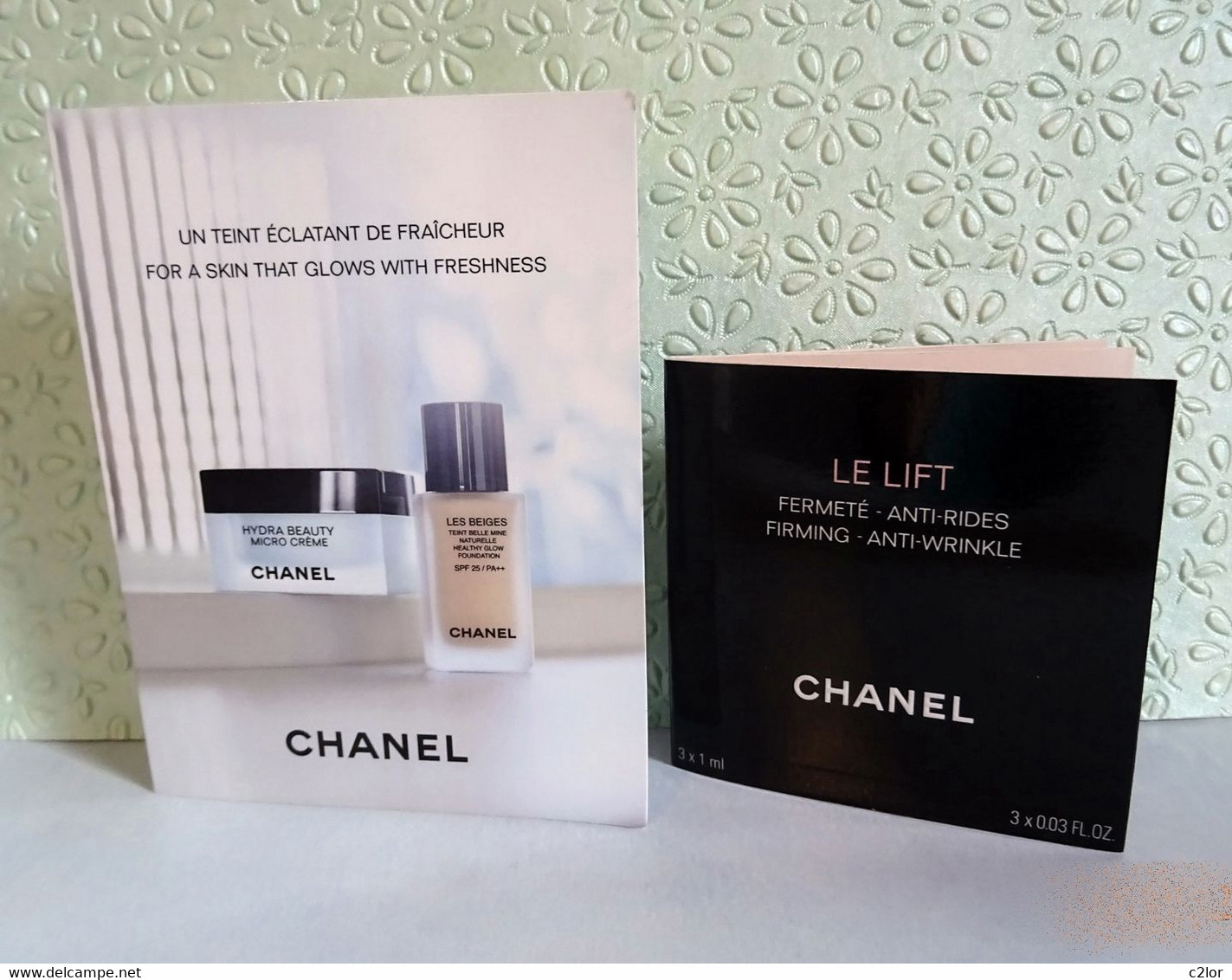 Lot CHANEL De  Doses D'essai "LIFT, HYDRA BEAUTY, LES BEIGES" Sur Cartonnage Pour Collection - Parfums - Stalen