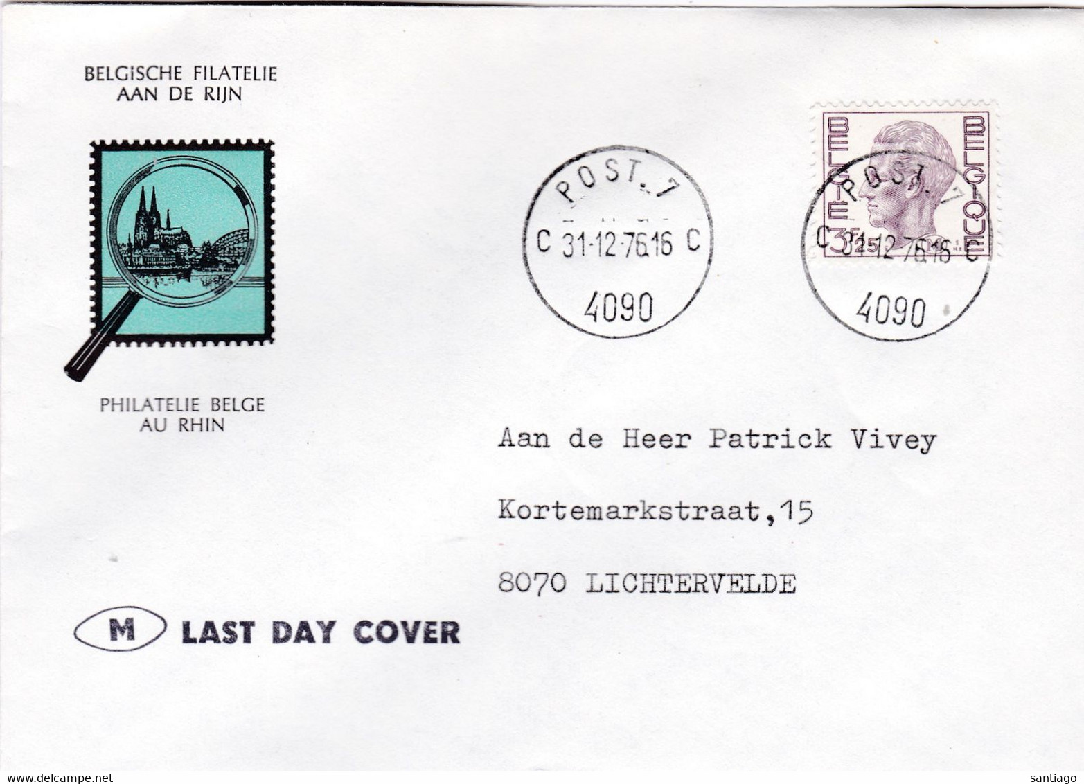 Laatste Dag Afstempeling - Last Day Cover   POST 7 / Begische Filatelie Aan De Rijn - Marques D'armées