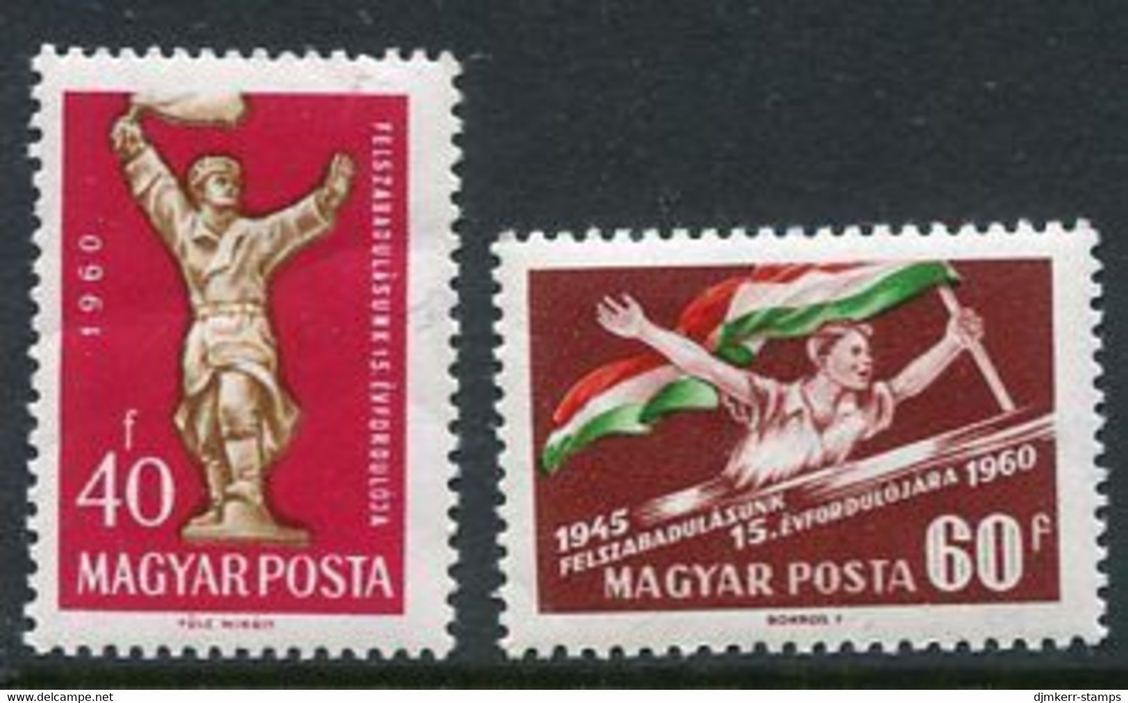 HUNGARY 1960 Liberation Anniversary MNH / **.  Michel 1678-79 - Neufs