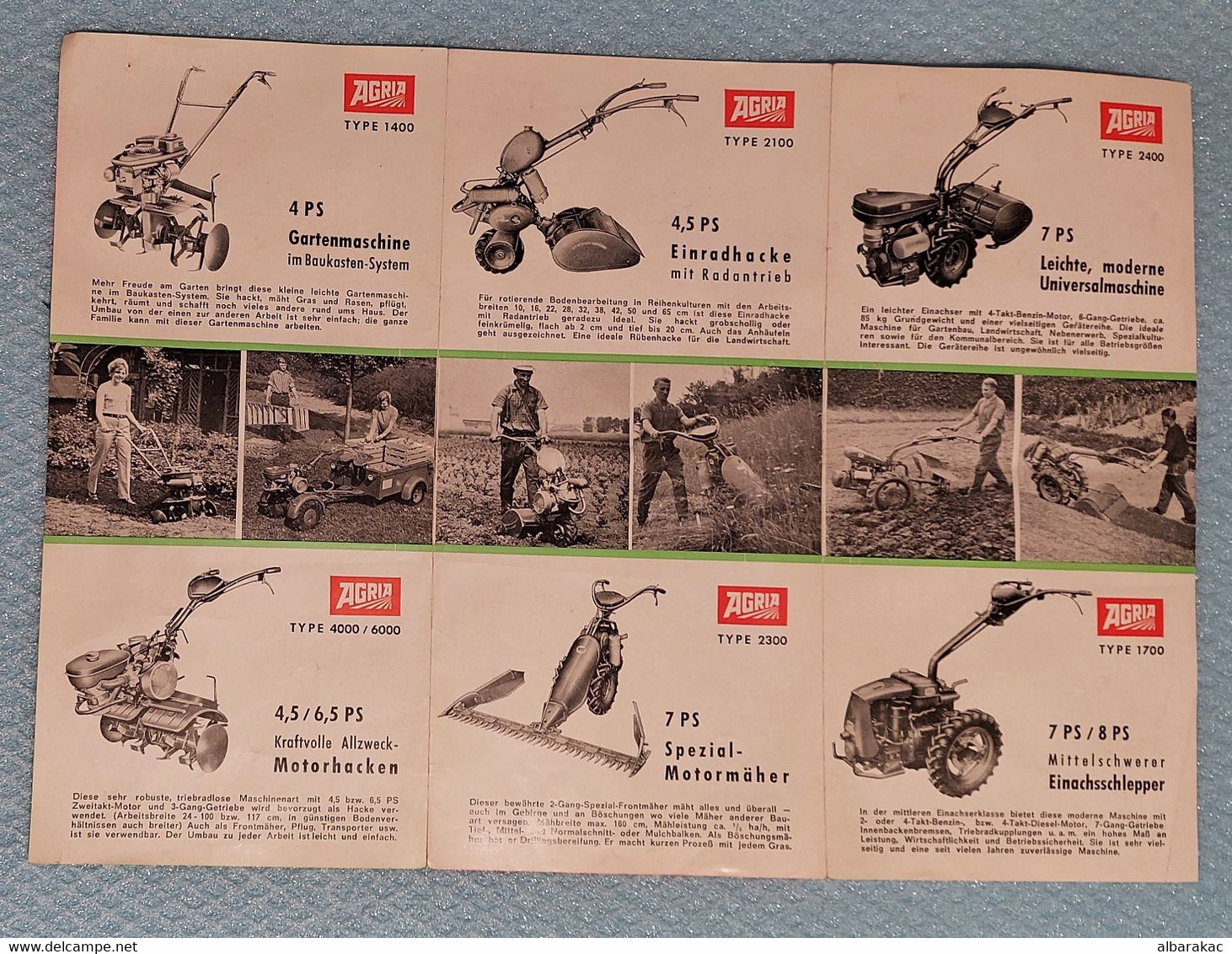 Publicité, AGRIA Universal , Motoculteur ,old Advertising Programm Agriculture Machines - Traktoren