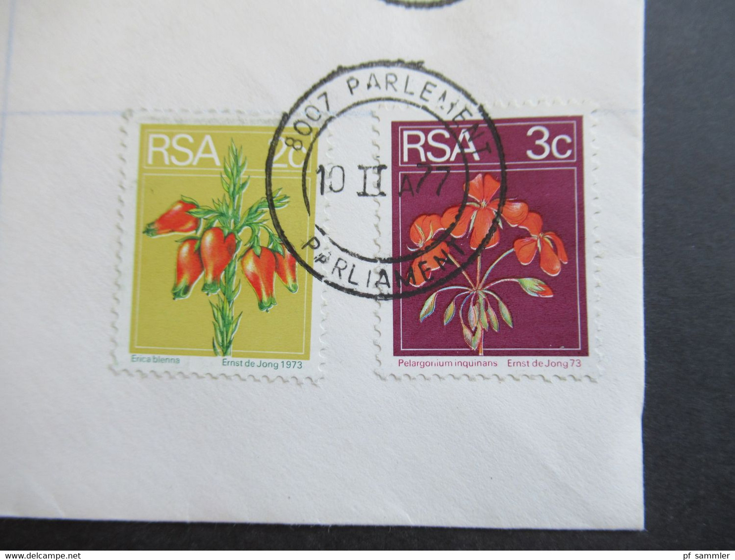 RSA / Süd - Afrika 1977 Air Mail Nach Israel R-Zettel Parlement Parliament K. Stad / Cape Town Volksraad Kaapstad - Briefe U. Dokumente