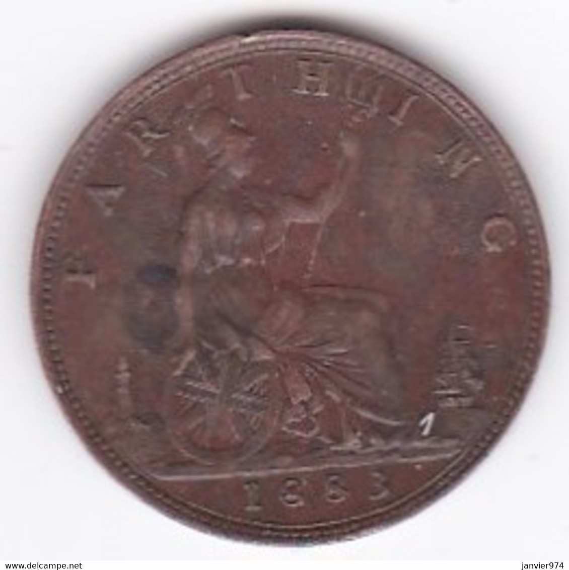 Grande-Bretagne 1 Farthing 1883, Victoria, KM# 753 - B. 1 Farthing