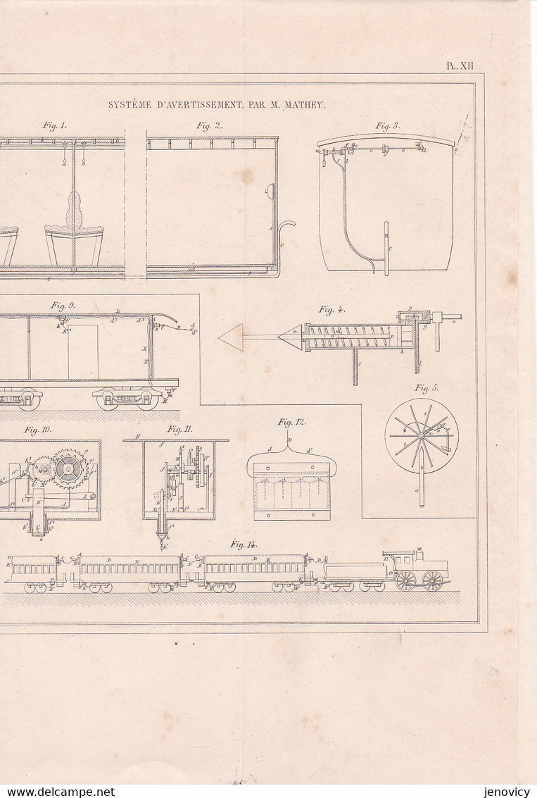 PLAN CHEMINS DE FER VOITURES ACCESSOIRES ,TRANSMISSIONS DES SIGNAUX PAR STE DITE THE DE MIER ELE  A VOIR !!!!  REF 71235 - Other Plans