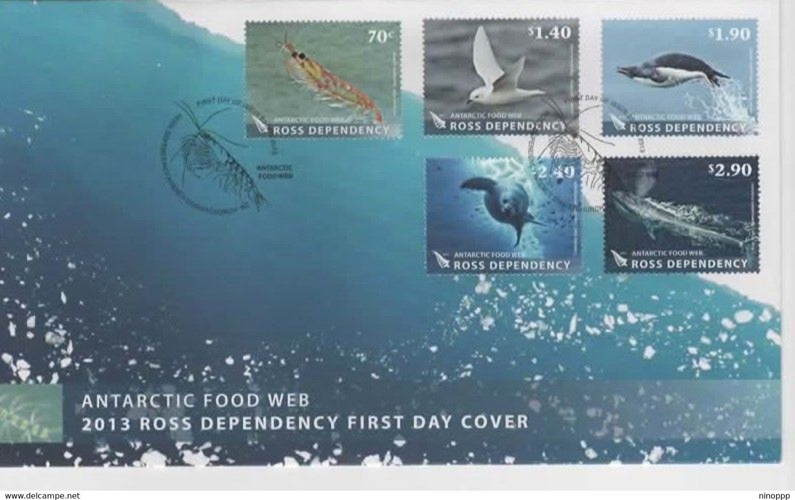 Ross Dependency SG 139-43  2013  Antarctic Food Web ,First Day Cover - FDC