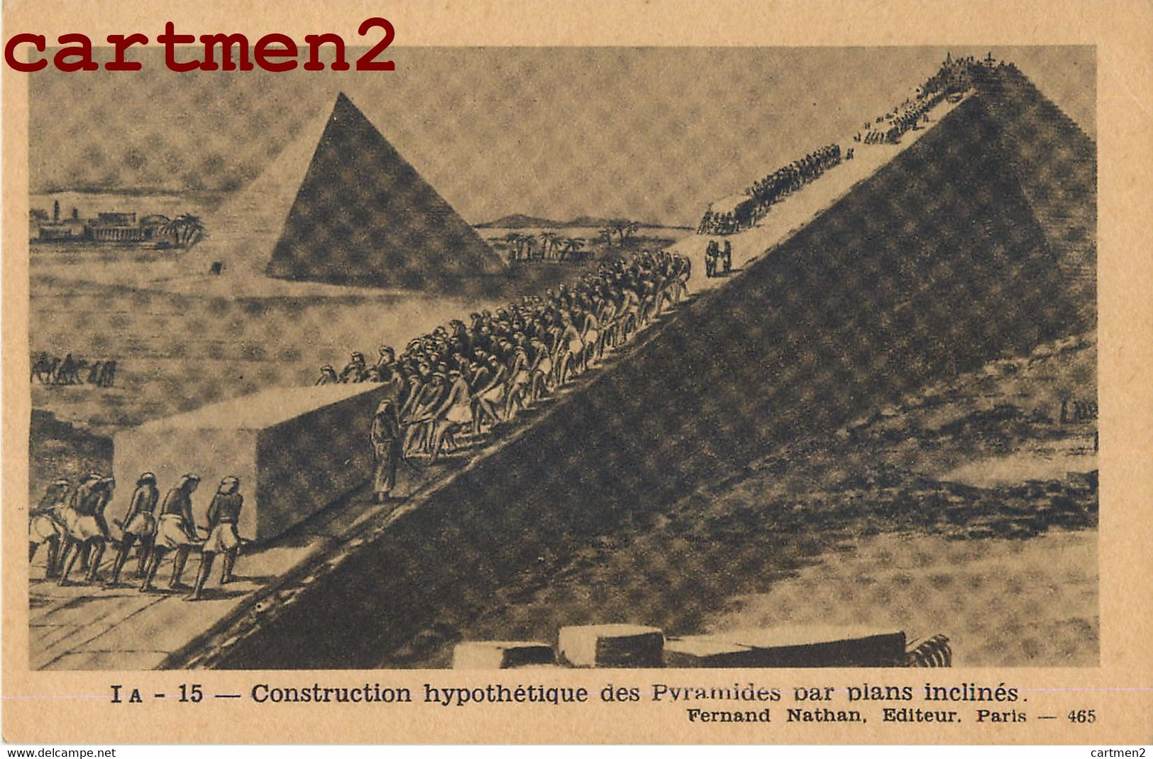 1 CPA : EGYPTE EGYPTOLOGIE ABOU-SIMBEL PYRAMIDES GIZEH DEÏR-EL-BAHARI RAMSES IPSAMBOUL TELL-EL-AMARNA FERNAND NATHAN - Museen